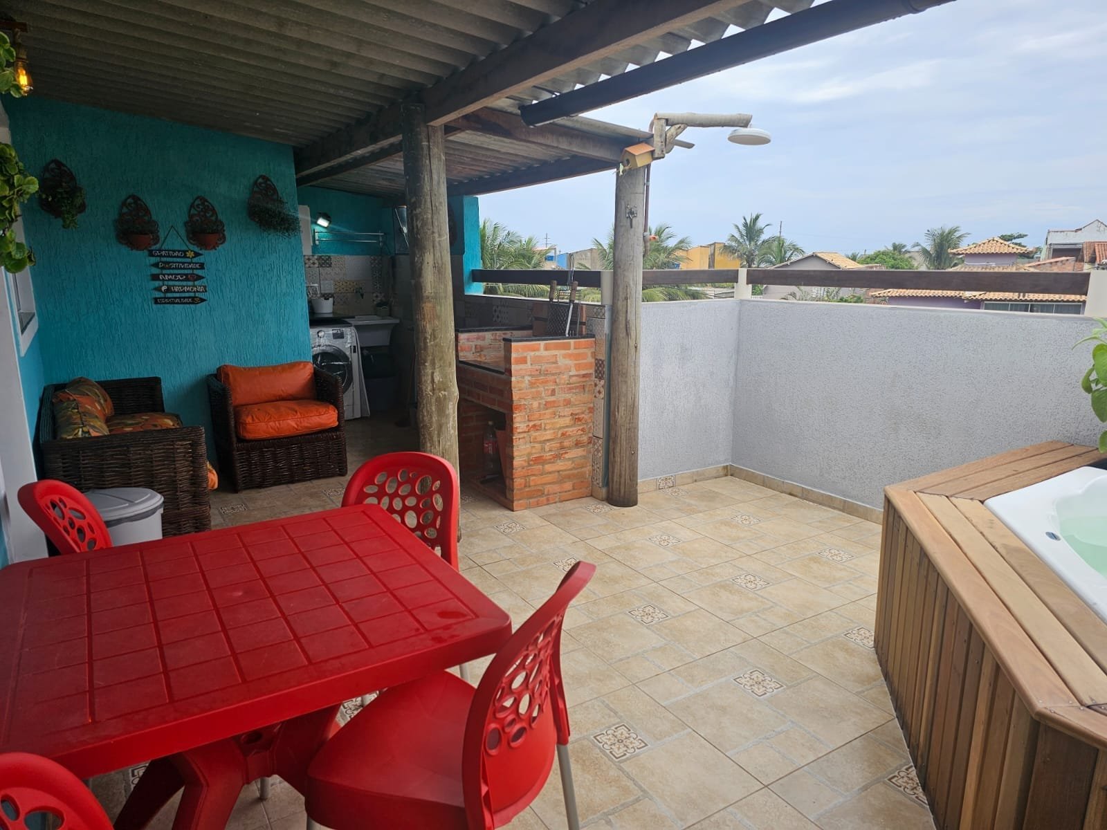 AL00017  - Aluguel casa temporada II -  Cobertura com Jacuzzi e Churrasqueira – A 3 min da Praia das Dunas!