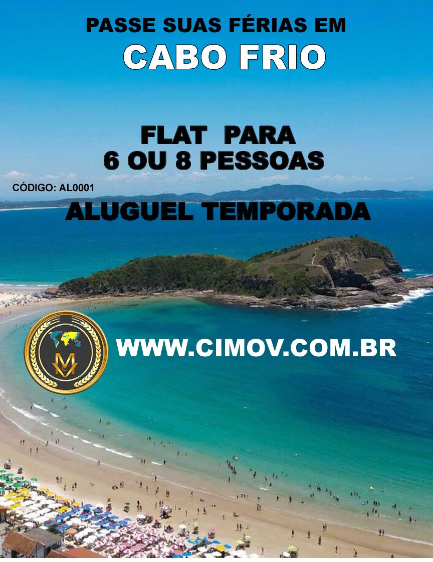 AL0001-  Flat PARA TEMPORADA EM CABO FRIO