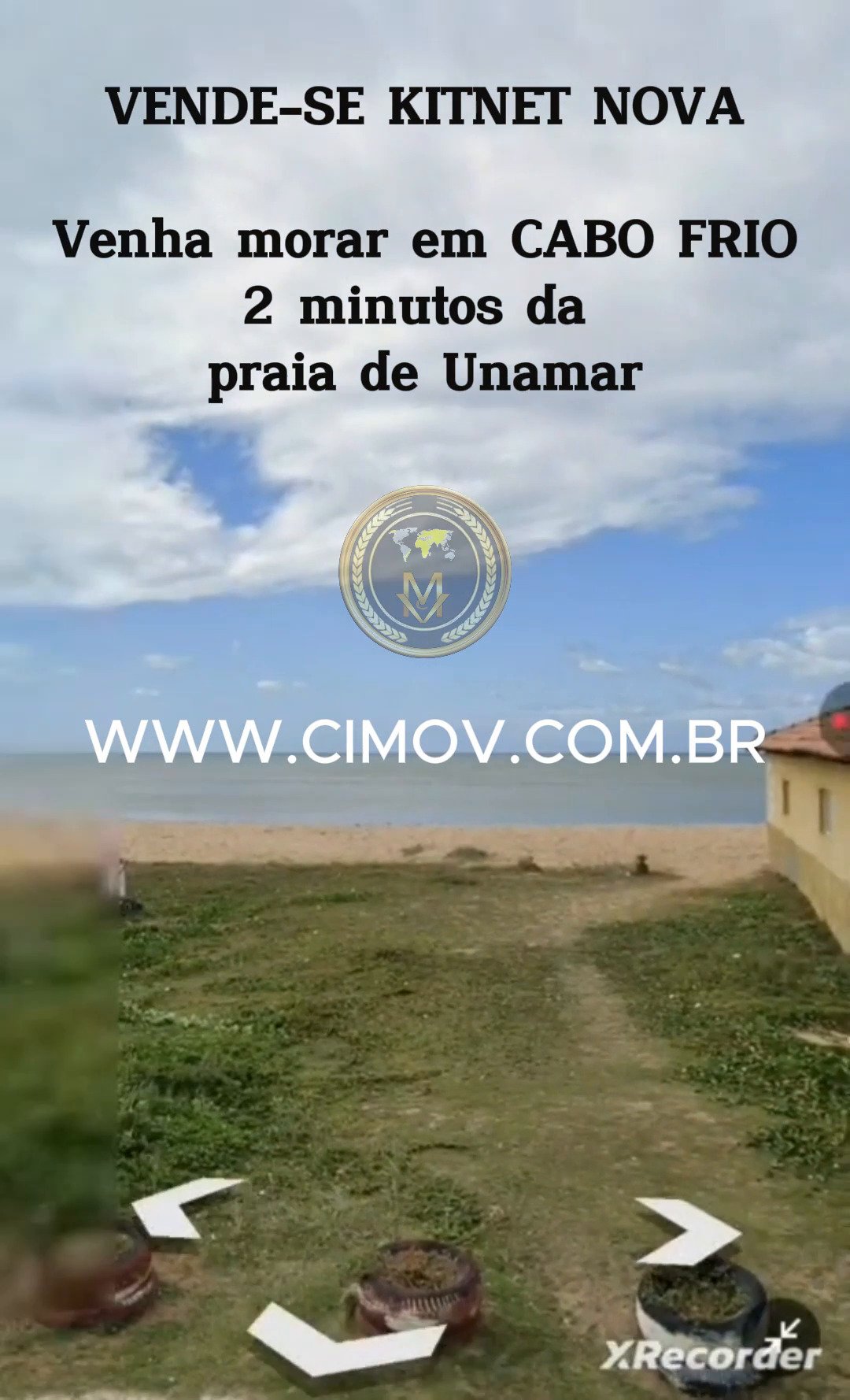 CS00014 - Vende-se kitnet NOVA a 2  minutos da praia de Cabo Frio, Unamar - RJ