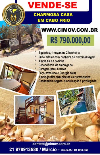 CS00003 - Charmosa casa em Cabo Frio, com 2 quartos